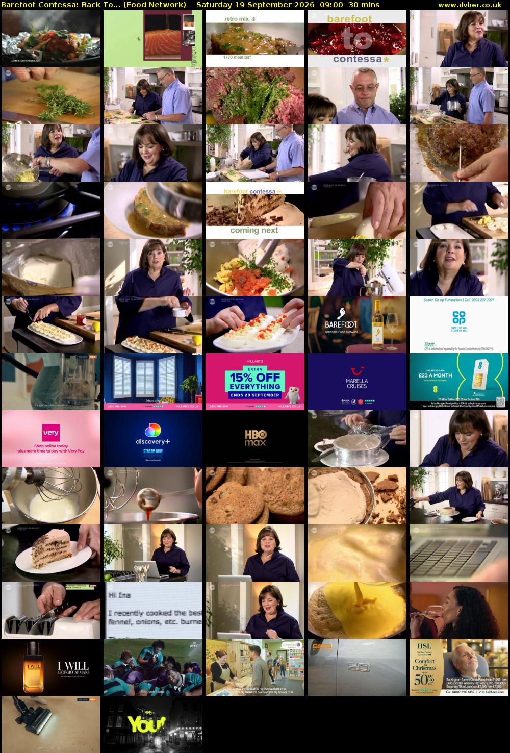 Barefoot Contessa: Back To... (Food Network) Saturday 19 September 2026 09:00 - 09:30