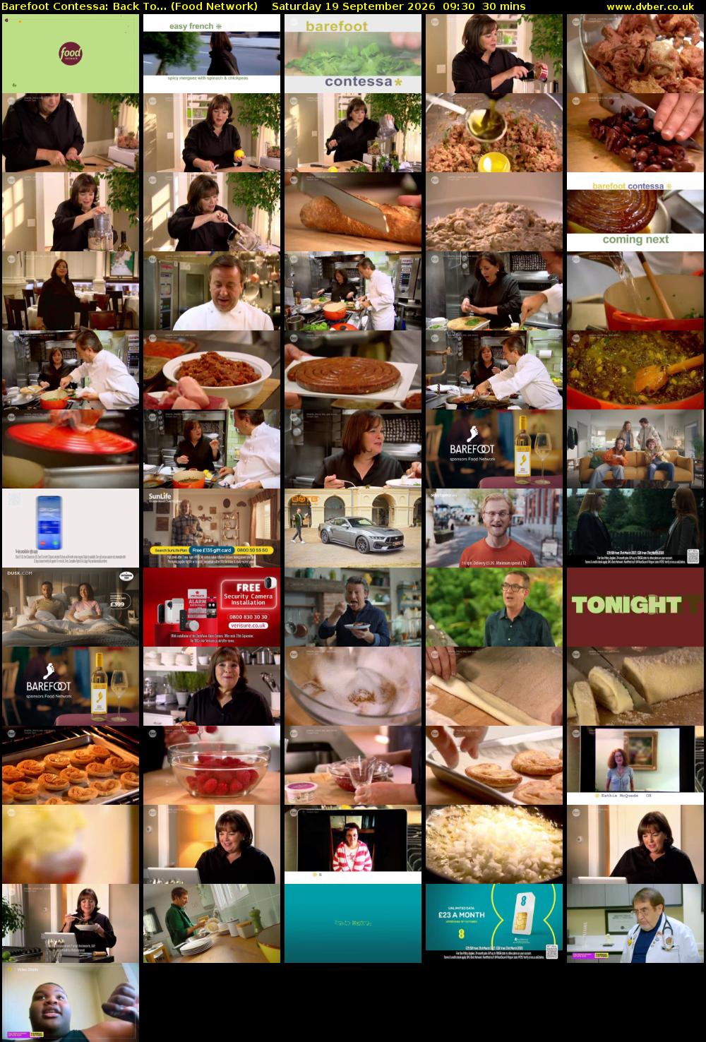 Barefoot Contessa: Back To... (Food Network) Saturday 19 September 2026 09:30 - 10:00