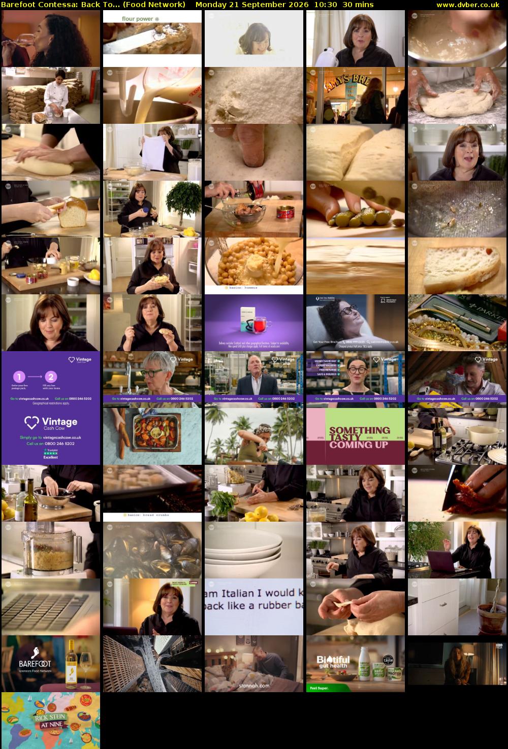Barefoot Contessa: Back To... (Food Network) Monday 21 September 2026 10:30 - 11:00