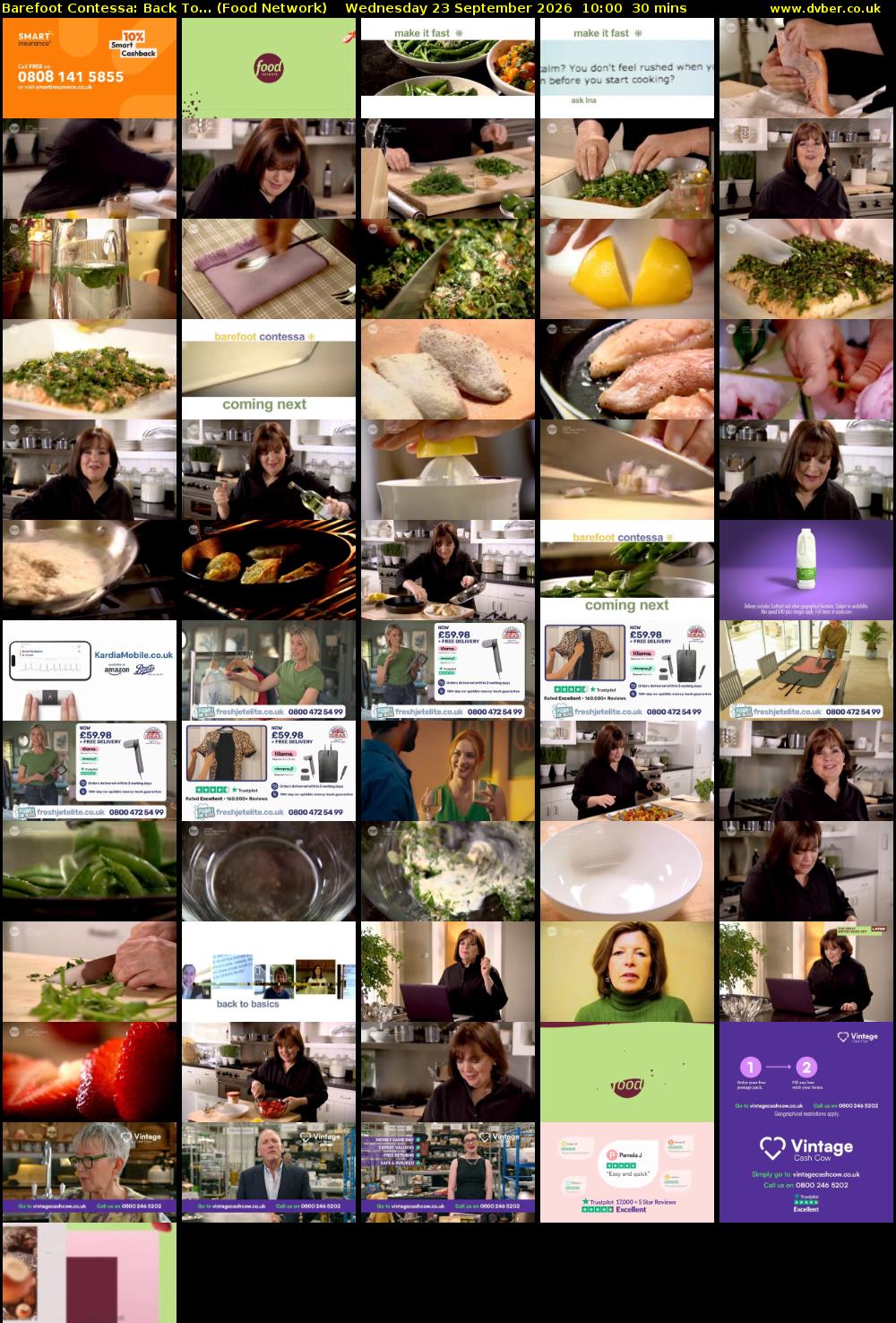 Barefoot Contessa: Back To... (Food Network) Wednesday 23 September 2026 10:00 - 10:30