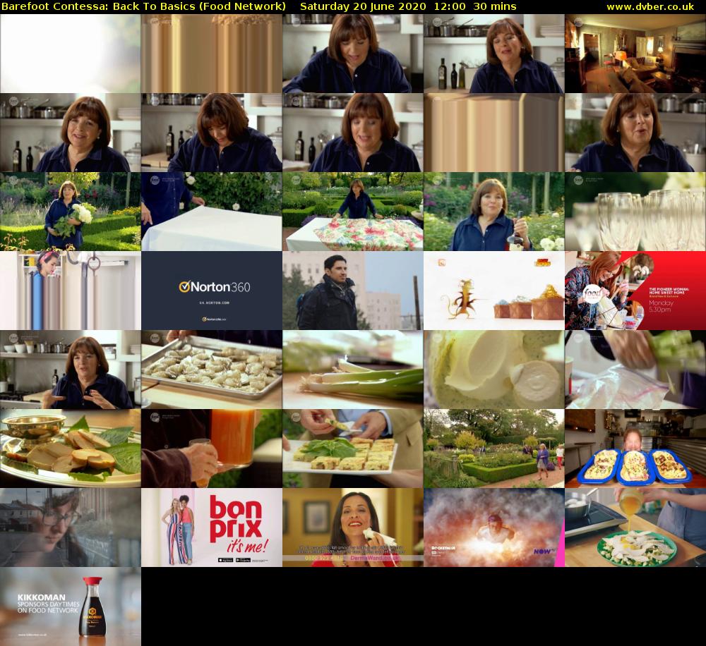 Barefoot Contessa: Back to Basics (Food Network) Saturday 20 June 2020 12:00 - 12:30