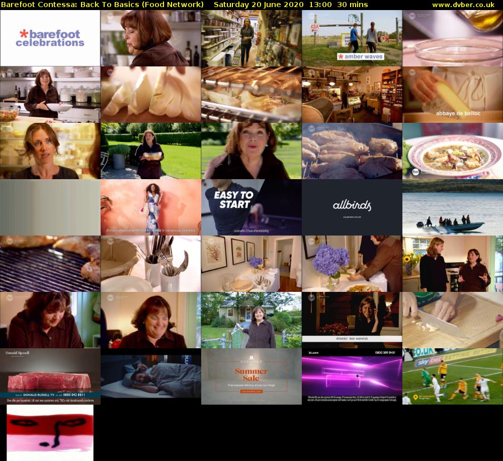 Barefoot Contessa: Back to Basics (Food Network) Saturday 20 June 2020 13:00 - 13:30