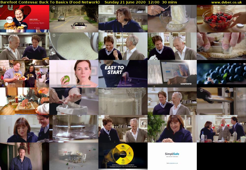 Barefoot Contessa: Back to Basics (Food Network) Sunday 21 June 2020 12:00 - 12:30