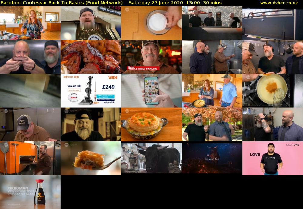 Barefoot Contessa: Back to Basics (Food Network) Saturday 27 June 2020 13:00 - 13:30