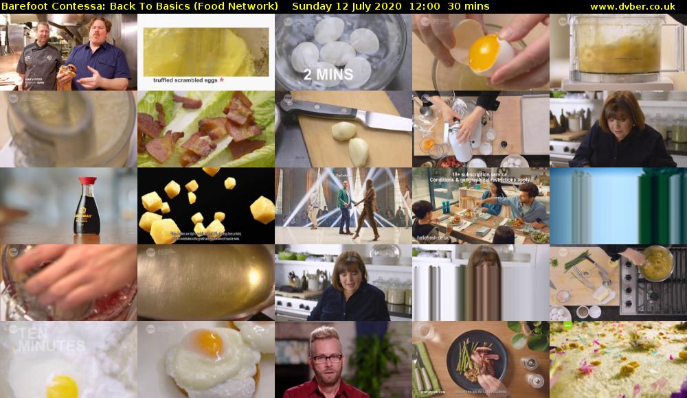 Barefoot Contessa: Back to Basics (Food Network) Sunday 12 July 2020 12:00 - 12:30