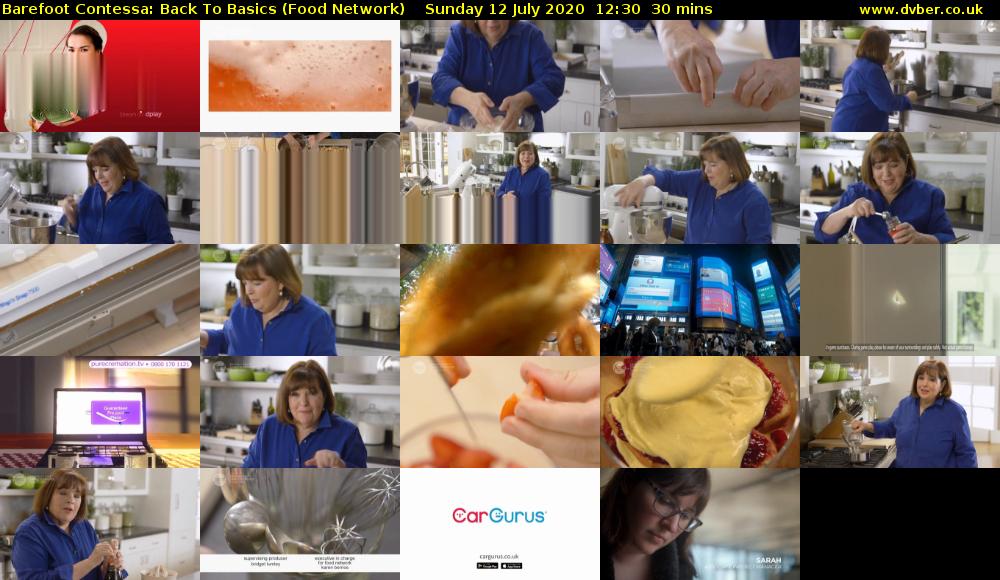 Barefoot Contessa: Back to Basics (Food Network) Sunday 12 July 2020 12:30 - 13:00