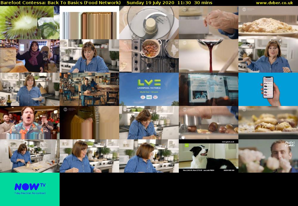 Barefoot Contessa: Back to Basics (Food Network) Sunday 19 July 2020 11:30 - 12:00