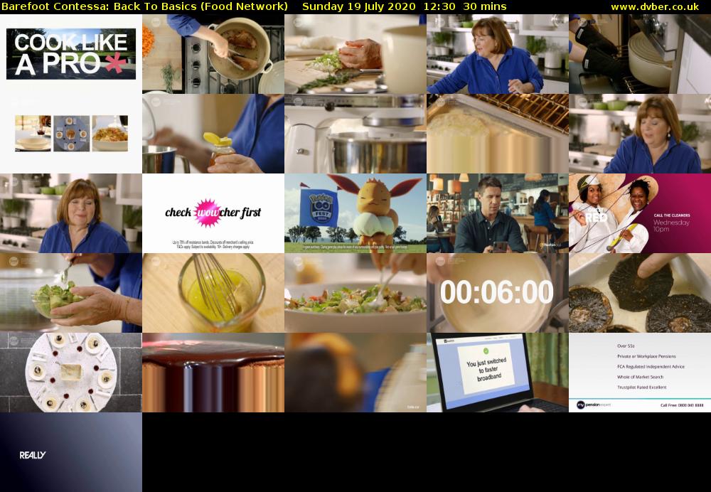 Barefoot Contessa: Back to Basics (Food Network) Sunday 19 July 2020 12:30 - 13:00