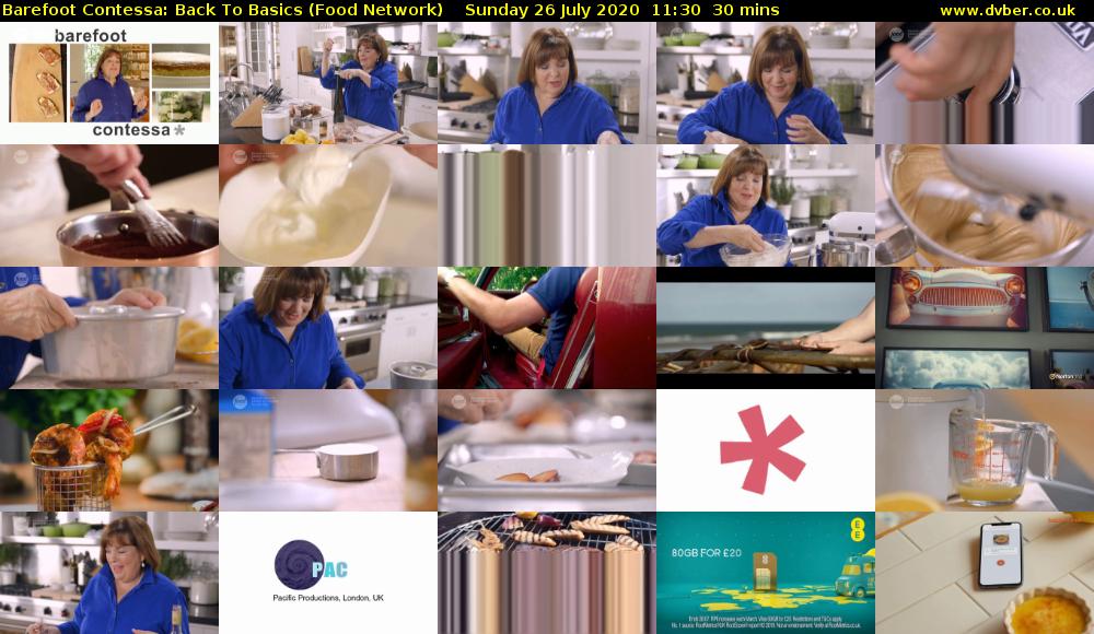 Barefoot Contessa: Back to Basics (Food Network) Sunday 26 July 2020 11:30 - 12:00