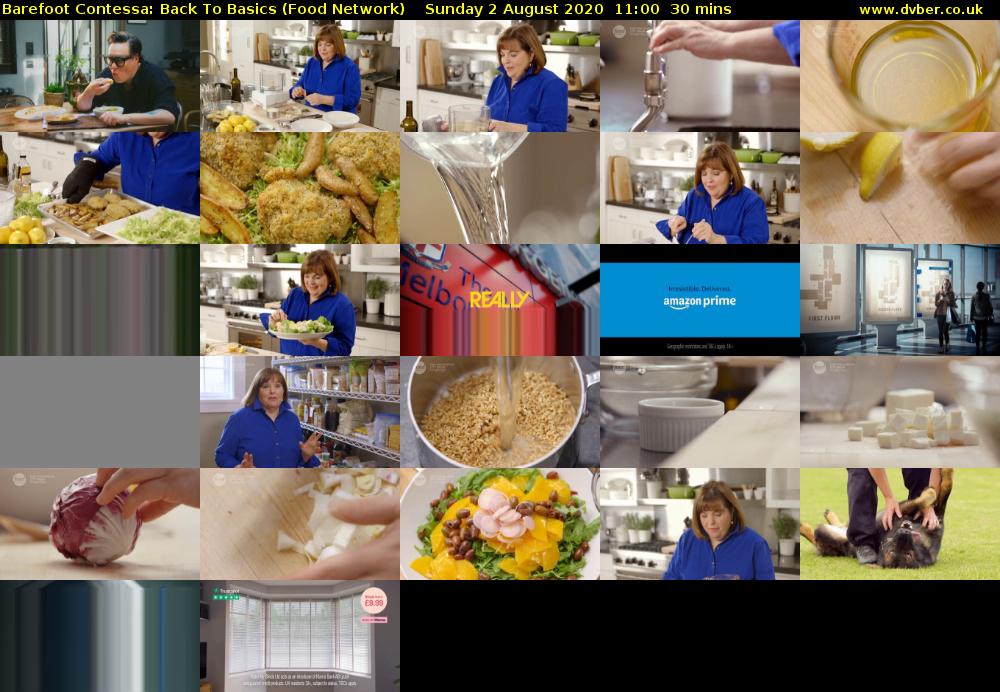 Barefoot Contessa: Back to Basics (Food Network) Sunday 2 August 2020 11:00 - 11:30