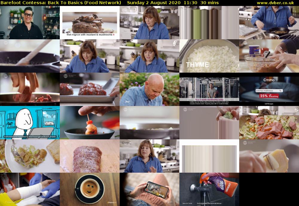 Barefoot Contessa: Back to Basics (Food Network) Sunday 2 August 2020 11:30 - 12:00