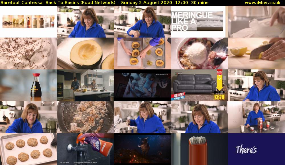 Barefoot Contessa: Back to Basics (Food Network) Sunday 2 August 2020 12:00 - 12:30
