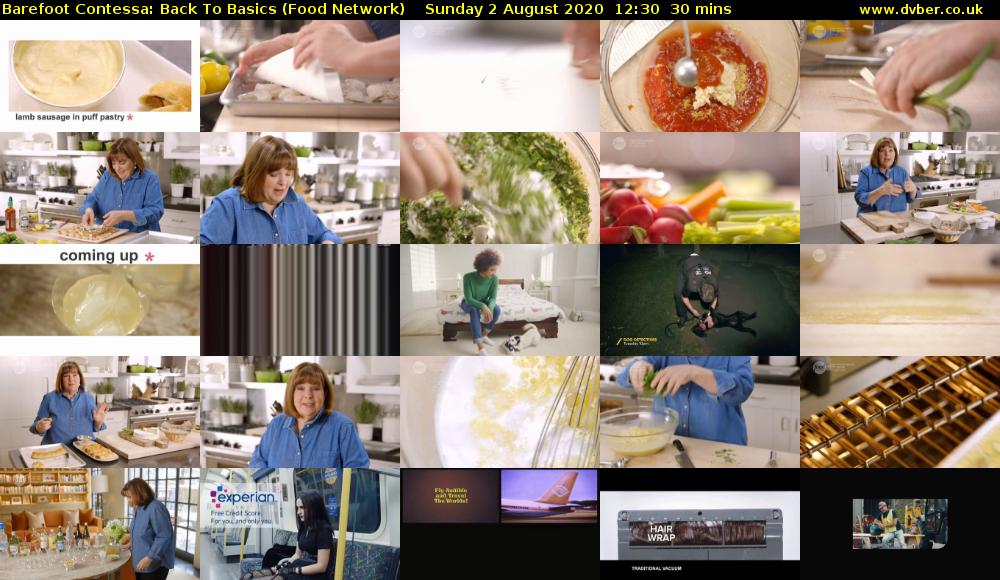 Barefoot Contessa: Back to Basics (Food Network) Sunday 2 August 2020 12:30 - 13:00