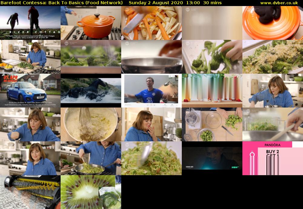 Barefoot Contessa: Back to Basics (Food Network) Sunday 2 August 2020 13:00 - 13:30