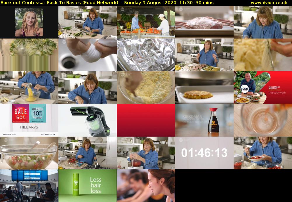 Barefoot Contessa: Back to Basics (Food Network) Sunday 9 August 2020 11:30 - 12:00
