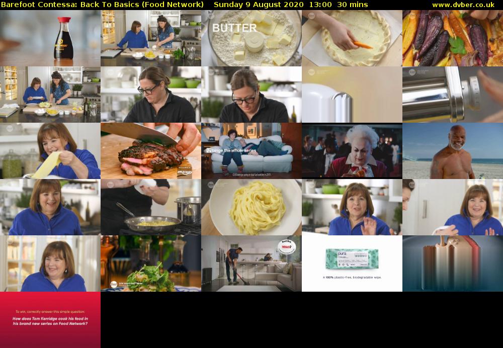 Barefoot Contessa: Back to Basics (Food Network) Sunday 9 August 2020 13:00 - 13:30