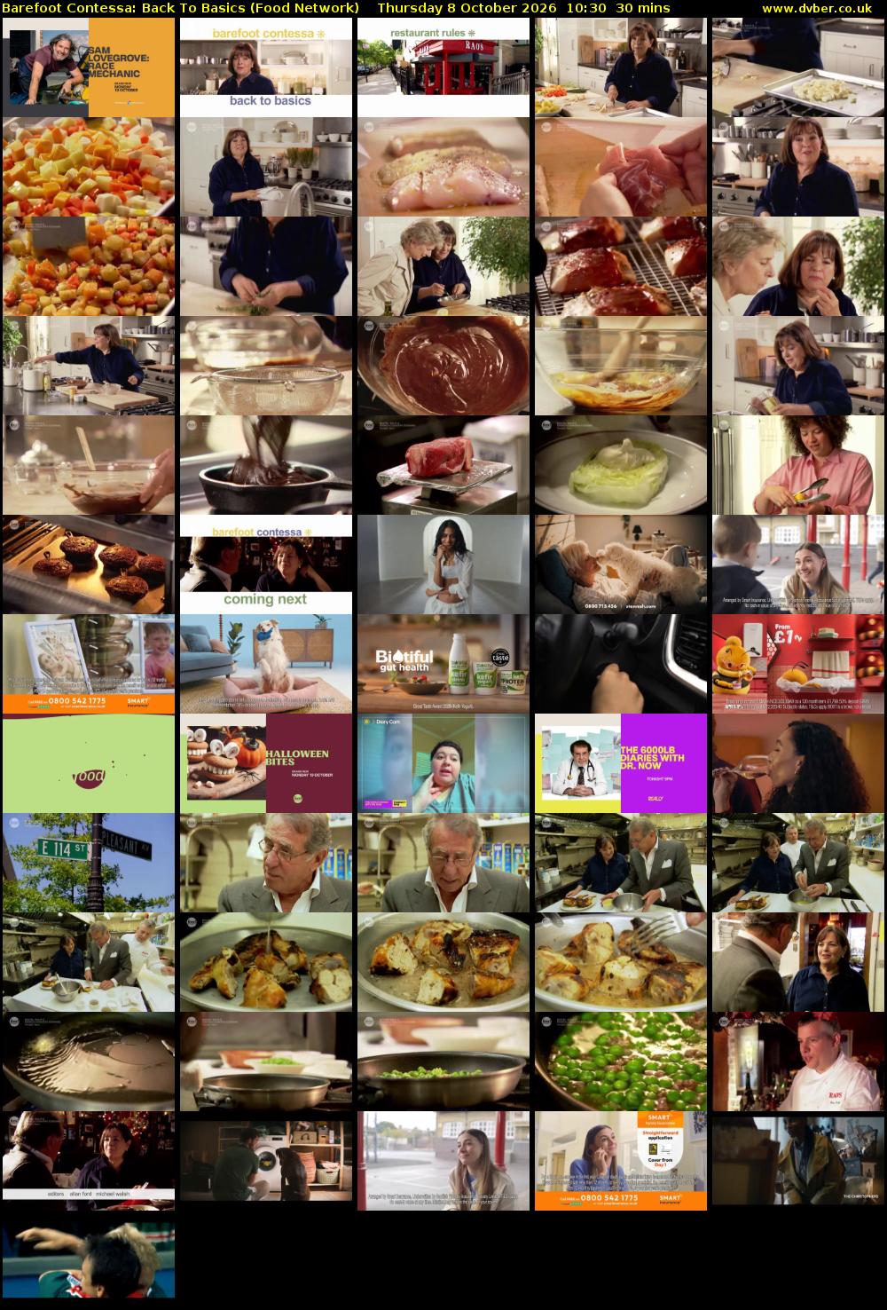 Barefoot Contessa: Back to Basics (Food Network) Thursday 8 October 2026 10:30 - 11:00