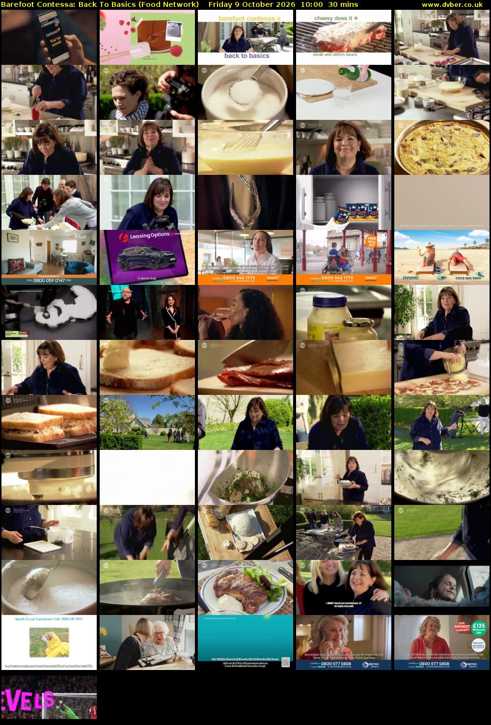 Barefoot Contessa: Back to Basics (Food Network) Friday 9 October 2026 10:00 - 10:30