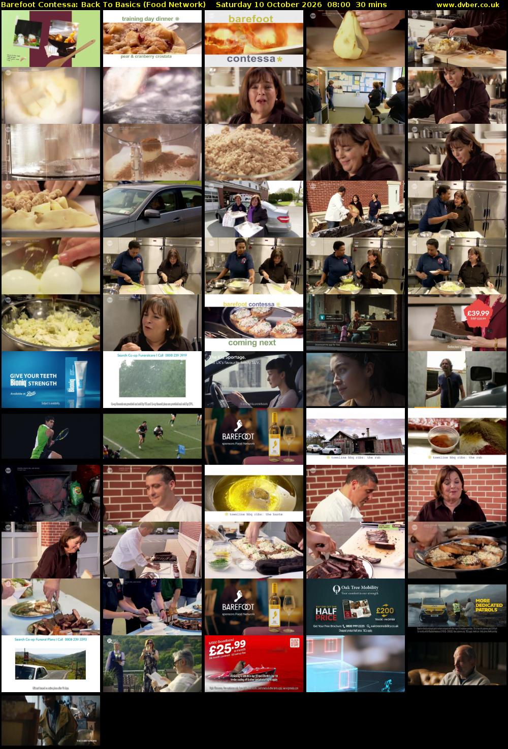 Barefoot Contessa: Back to Basics (Food Network) Saturday 10 October 2026 08:00 - 08:30