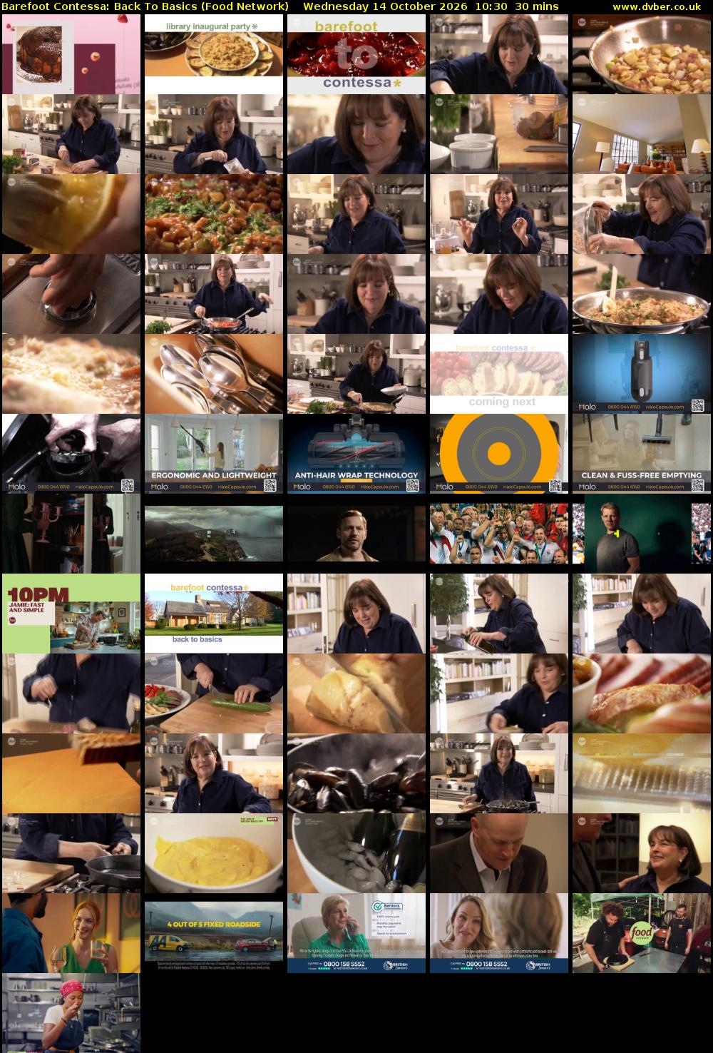 Barefoot Contessa: Back to Basics (Food Network) Wednesday 14 October 2026 10:30 - 11:00