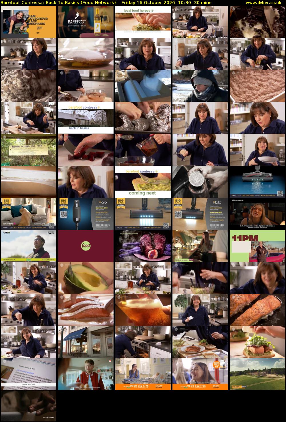 Barefoot Contessa: Back to Basics (Food Network) Friday 16 October 2026 10:30 - 11:00