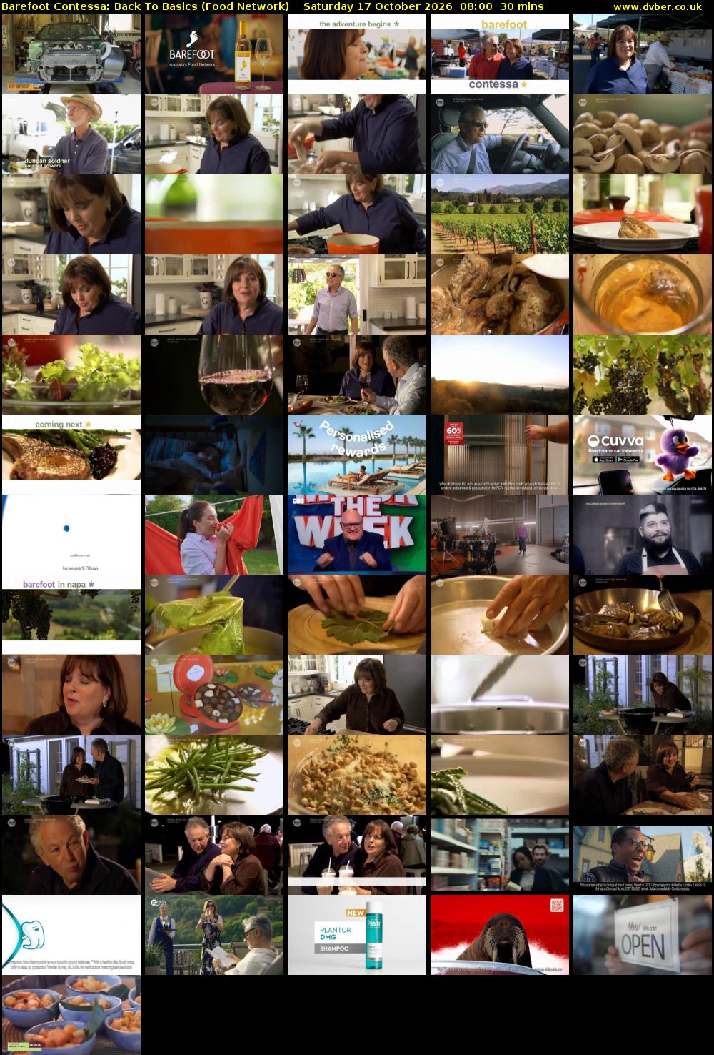 Barefoot Contessa: Back to Basics (Food Network) Saturday 17 October 2026 08:00 - 08:30