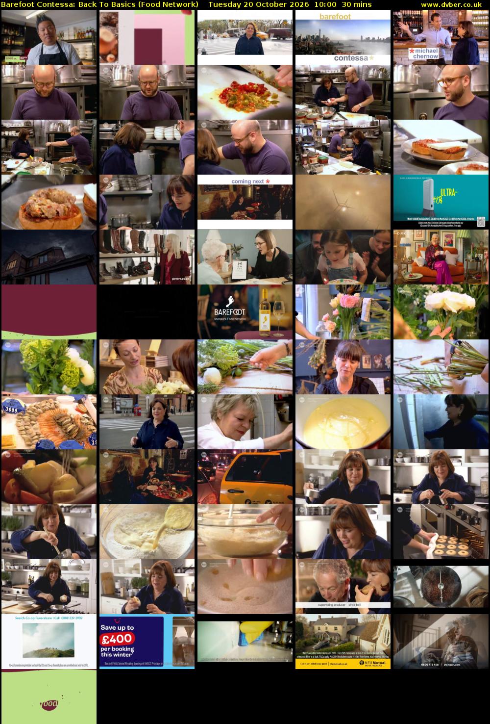 Barefoot Contessa: Back to Basics (Food Network) Tuesday 20 October 2026 10:00 - 10:30