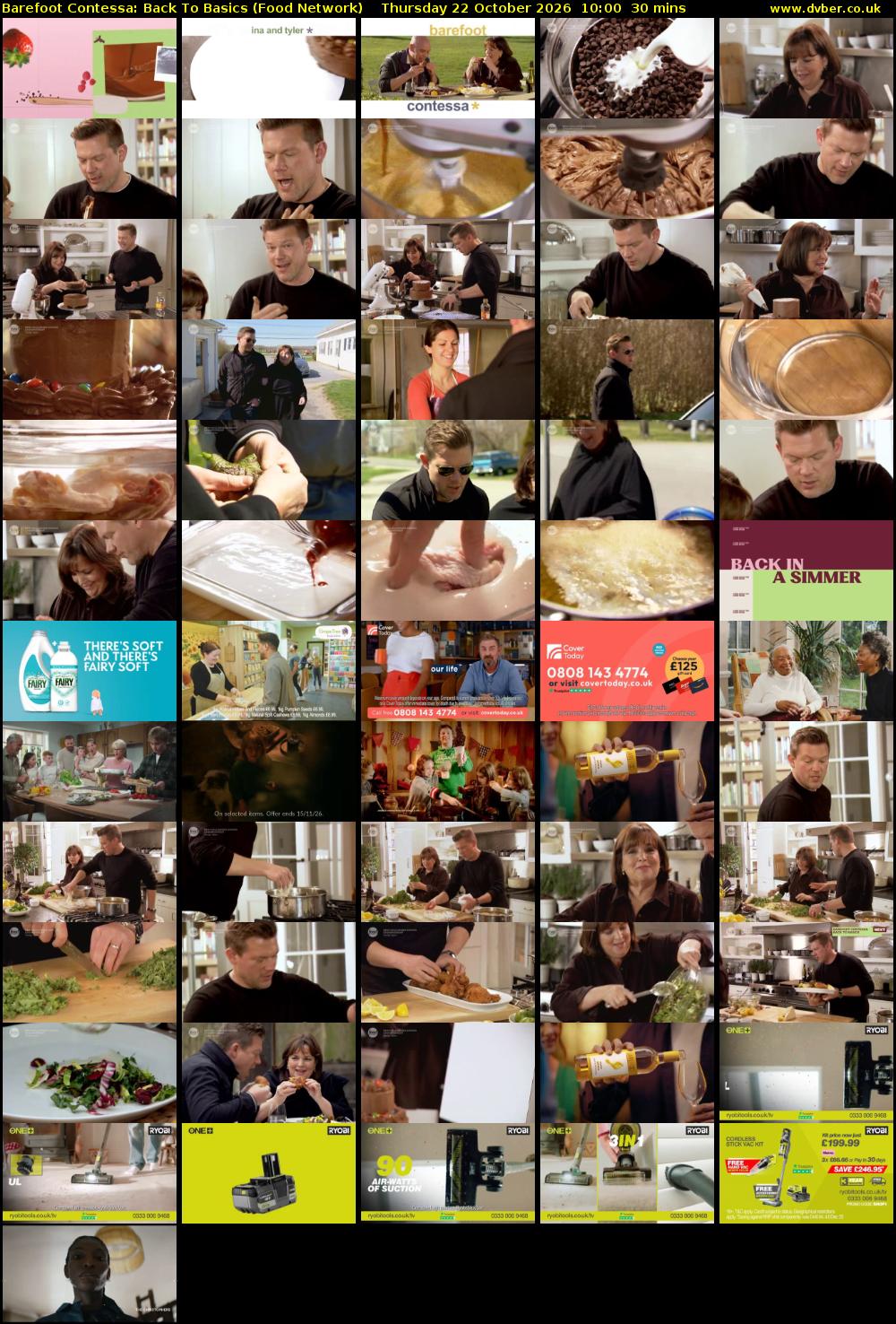 Barefoot Contessa: Back to Basics (Food Network) Thursday 22 October 2026 10:00 - 10:30