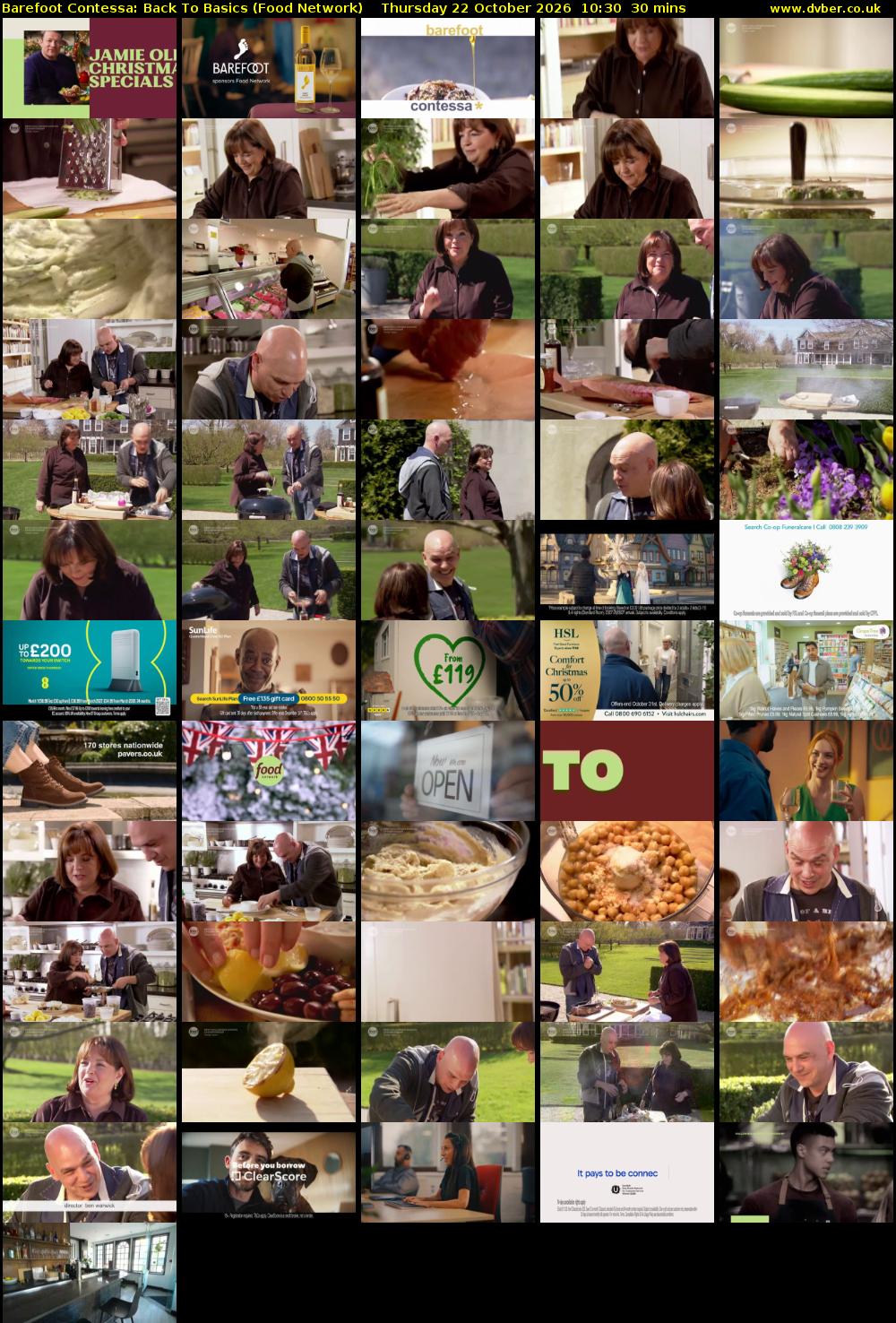 Barefoot Contessa: Back to Basics (Food Network) Thursday 22 October 2026 10:30 - 11:00