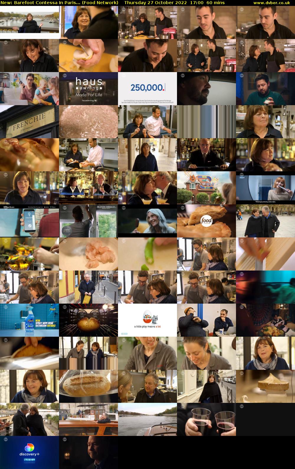 Barefoot Contessa In Paris... (Food Network) Thursday 27 October 2022 17:00 - 18:00