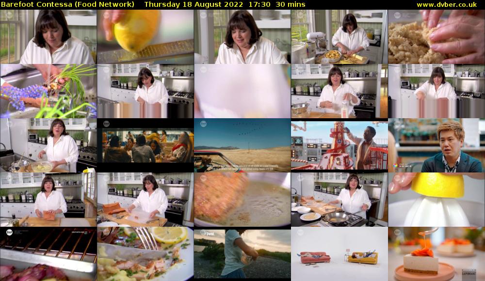 Barefoot Contessa (Food Network) Thursday 18 August 2022 17:30 - 18:00