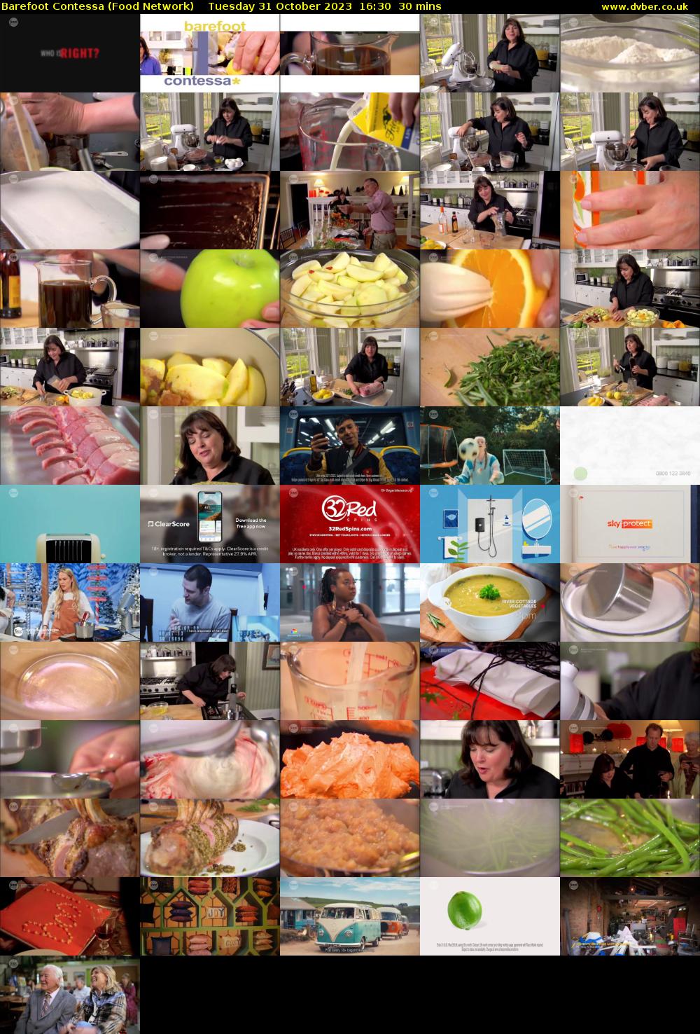 Barefoot Contessa (Food Network) Tuesday 31 October 2023 16:30 - 17:00