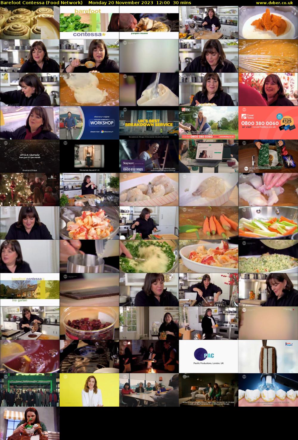 Barefoot Contessa (Food Network) Monday 20 November 2023 12:00 - 12:30