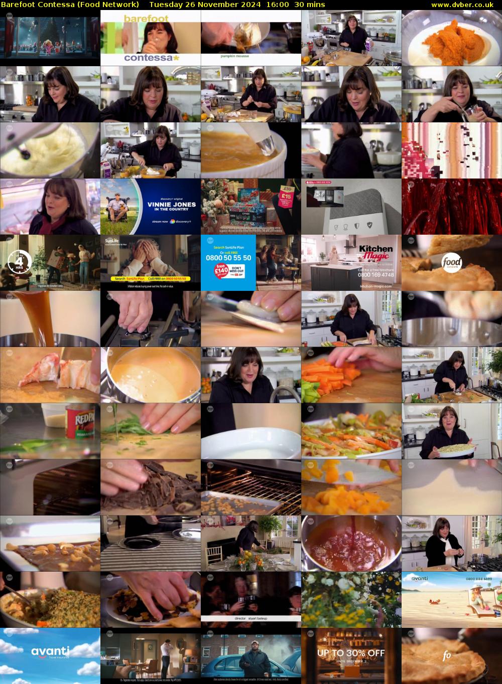 Barefoot Contessa (Food Network) Tuesday 26 November 2024 16:00 - 16:30