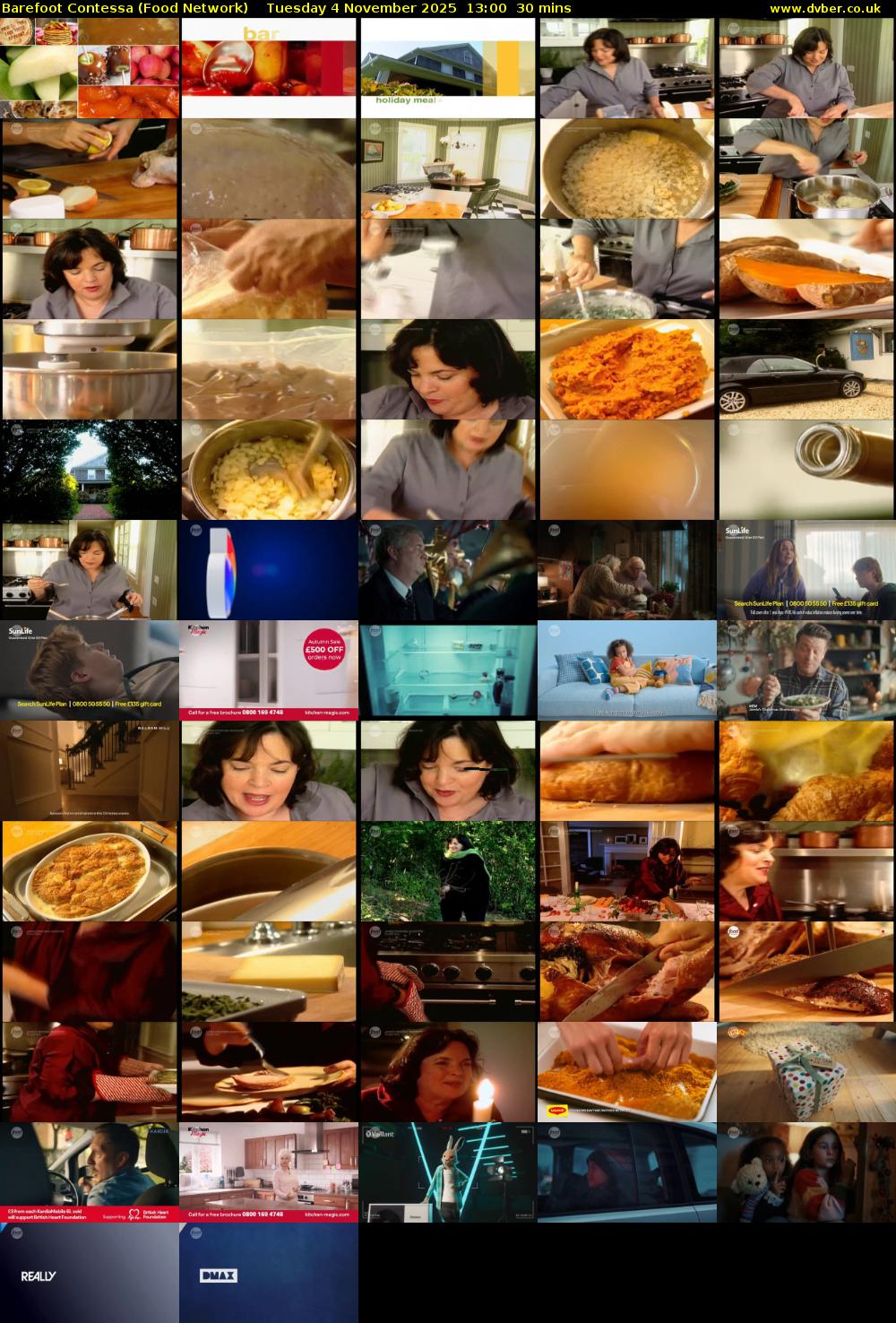 Barefoot Contessa (Food Network) Tuesday 4 November 2025 13:00 - 13:30