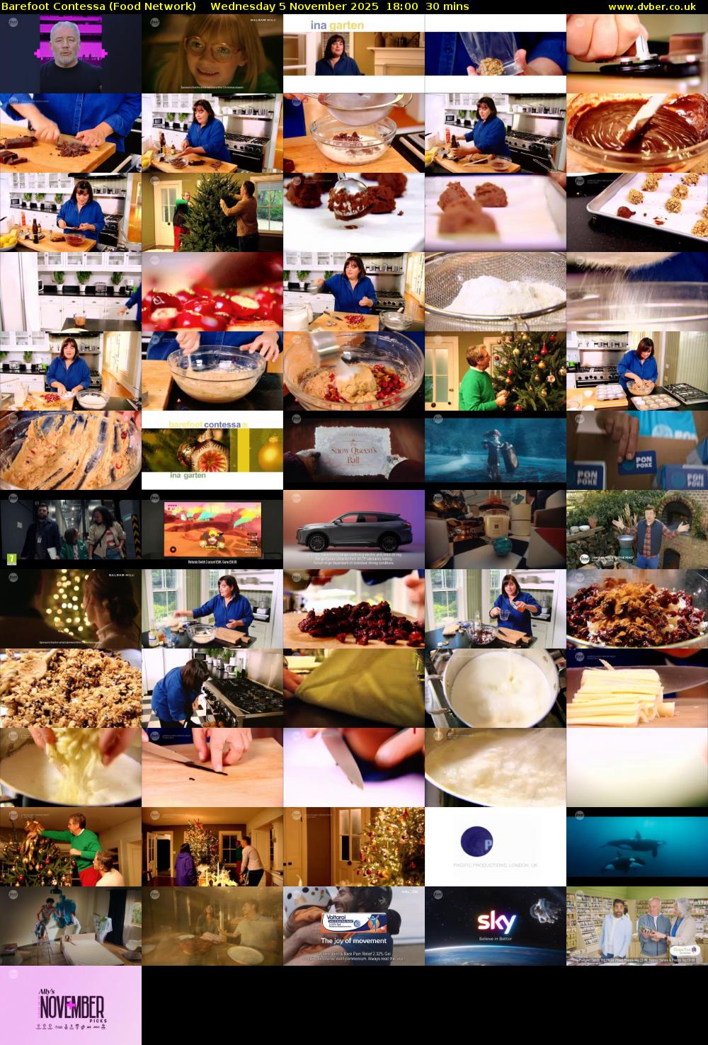 Barefoot Contessa (Food Network) Wednesday 5 November 2025 18:00 - 18:30