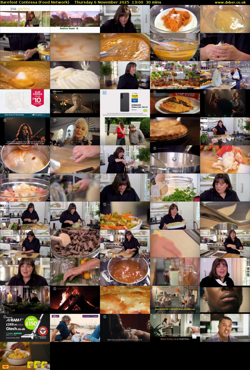 Barefoot Contessa (Food Network) Thursday 6 November 2025 13:00 - 13:30