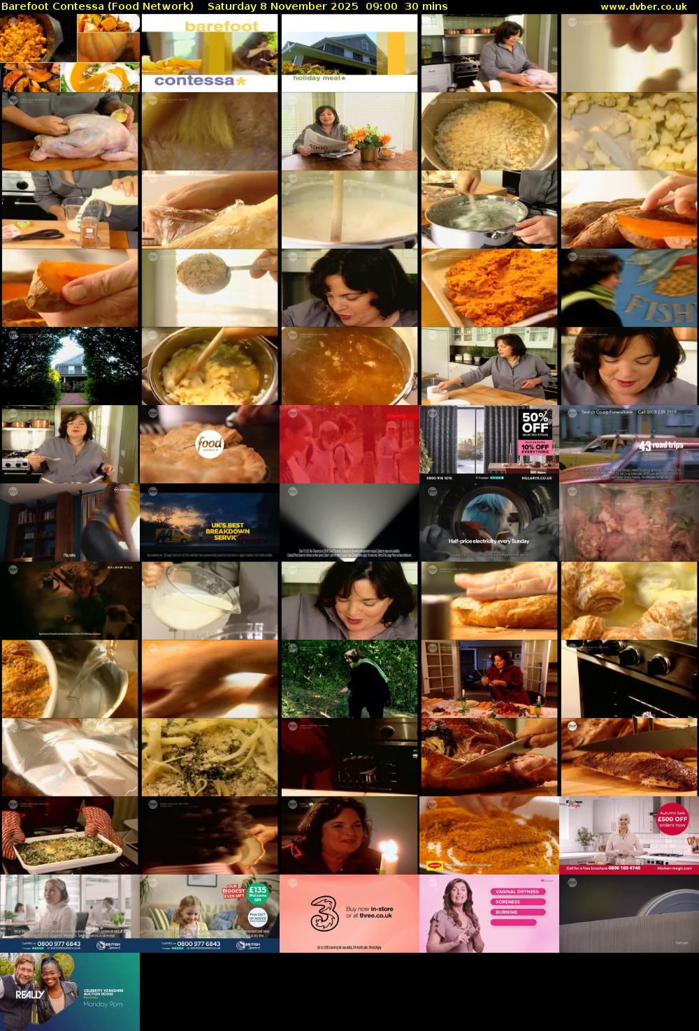 Barefoot Contessa (Food Network) Saturday 8 November 2025 09:00 - 09:30