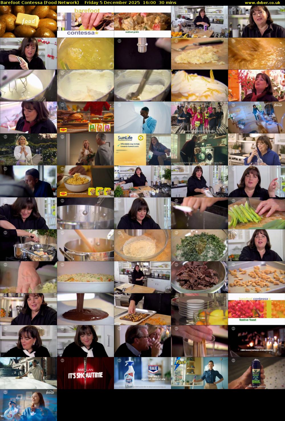 Barefoot Contessa (Food Network) Friday 5 December 2025 16:00 - 16:30