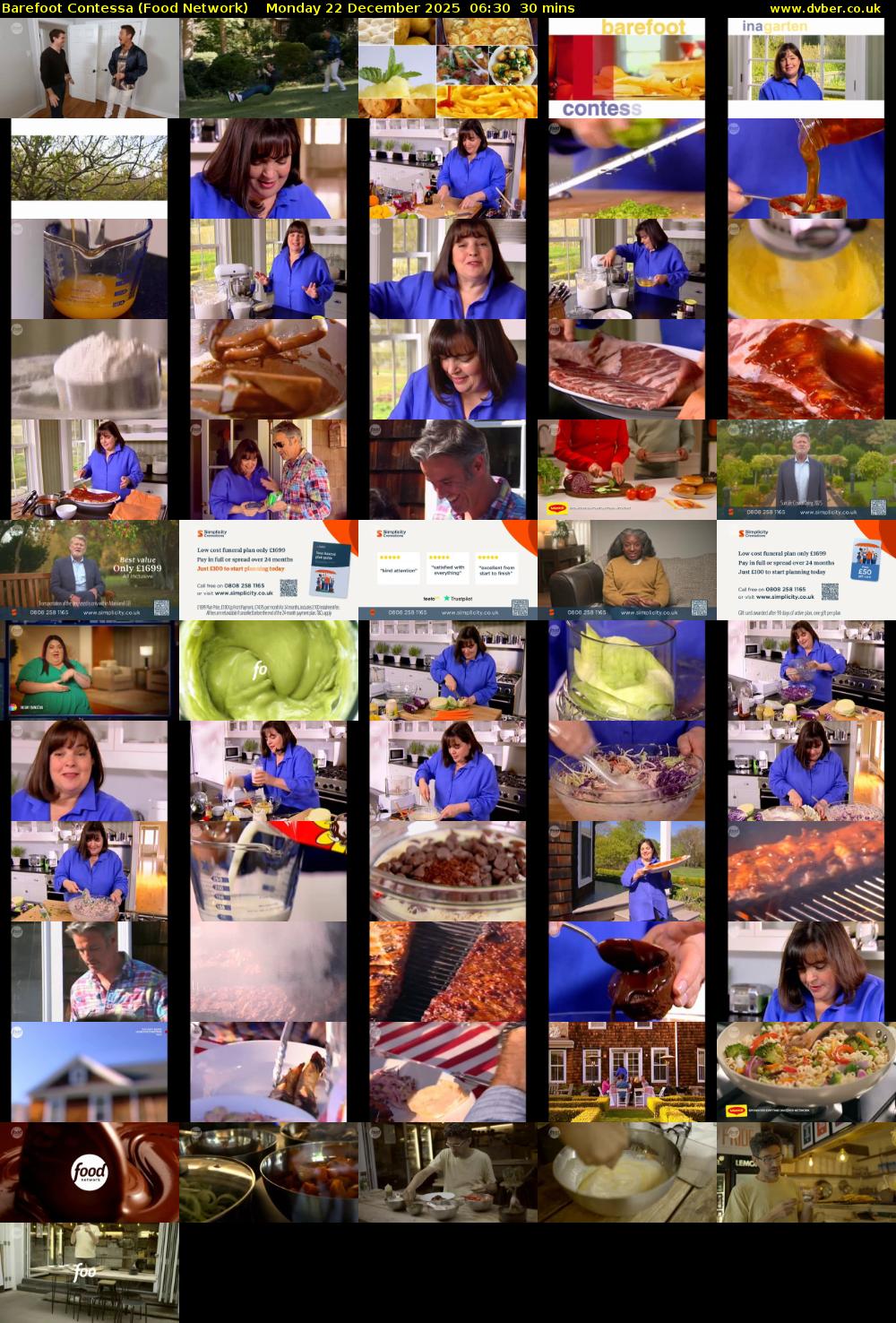 Barefoot Contessa (Food Network) Monday 22 December 2025 06:30 - 07:00