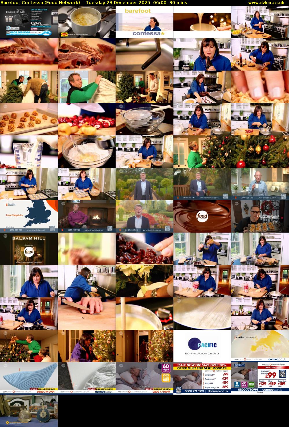 Barefoot Contessa (Food Network) Tuesday 23 December 2025 06:00 - 06:30