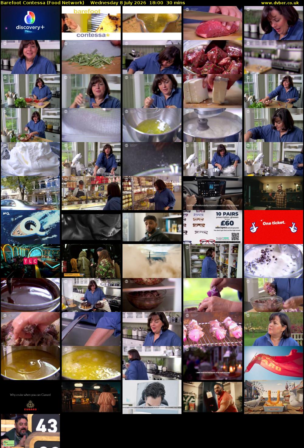 Barefoot Contessa (Food Network) Wednesday 8 July 2026 18:00 - 18:30