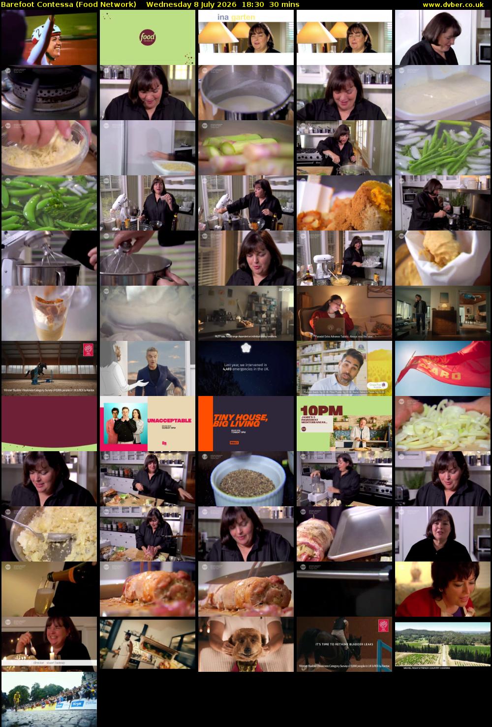 Barefoot Contessa (Food Network) Wednesday 8 July 2026 18:30 - 19:00