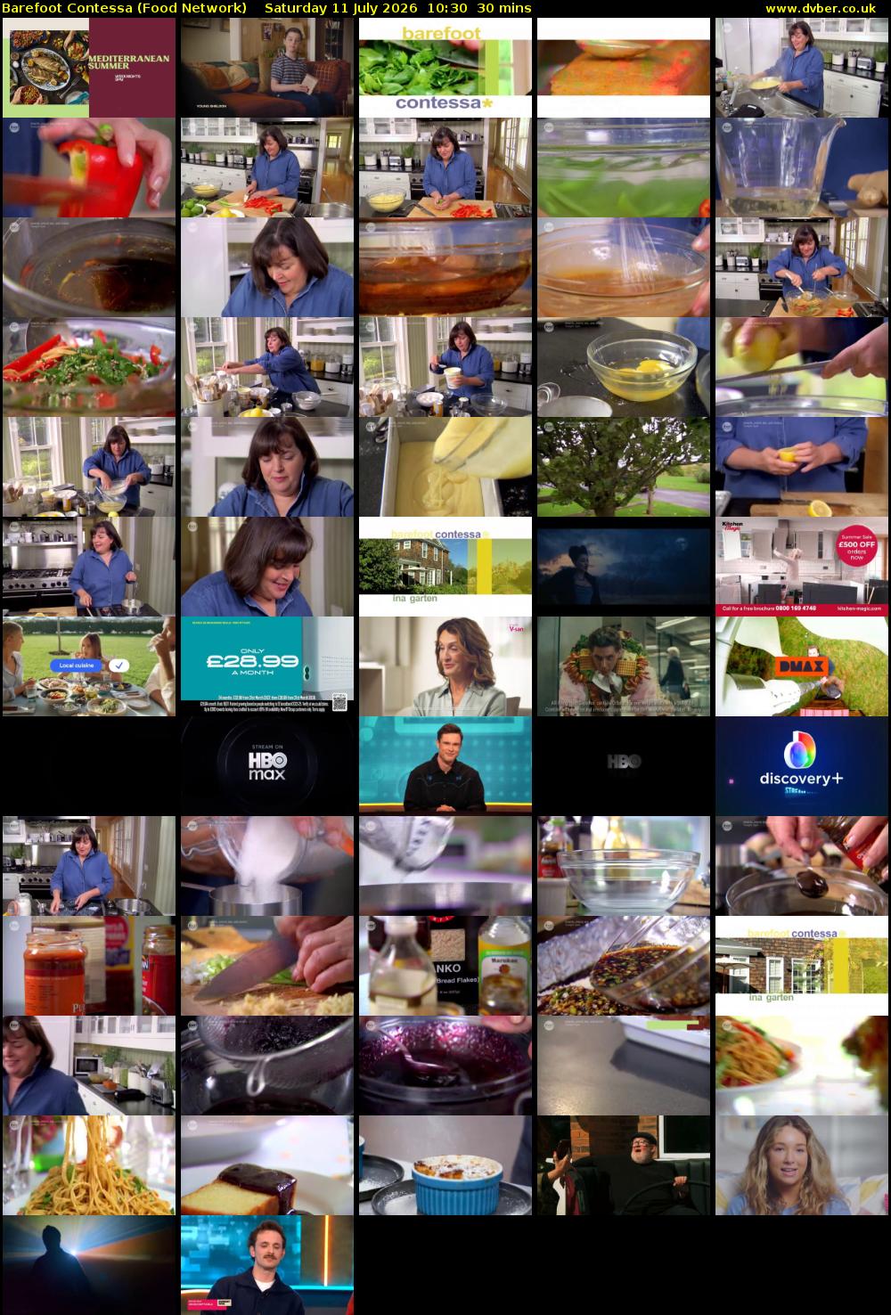 Barefoot Contessa (Food Network) Saturday 11 July 2026 10:30 - 11:00