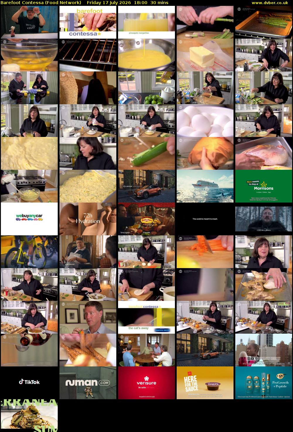 Barefoot Contessa (Food Network) Friday 17 July 2026 18:00 - 18:30
