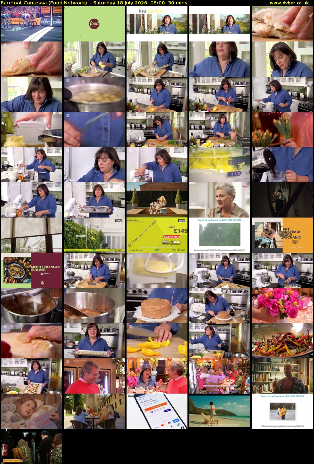 Barefoot Contessa (Food Network) Saturday 18 July 2026 08:00 - 08:30