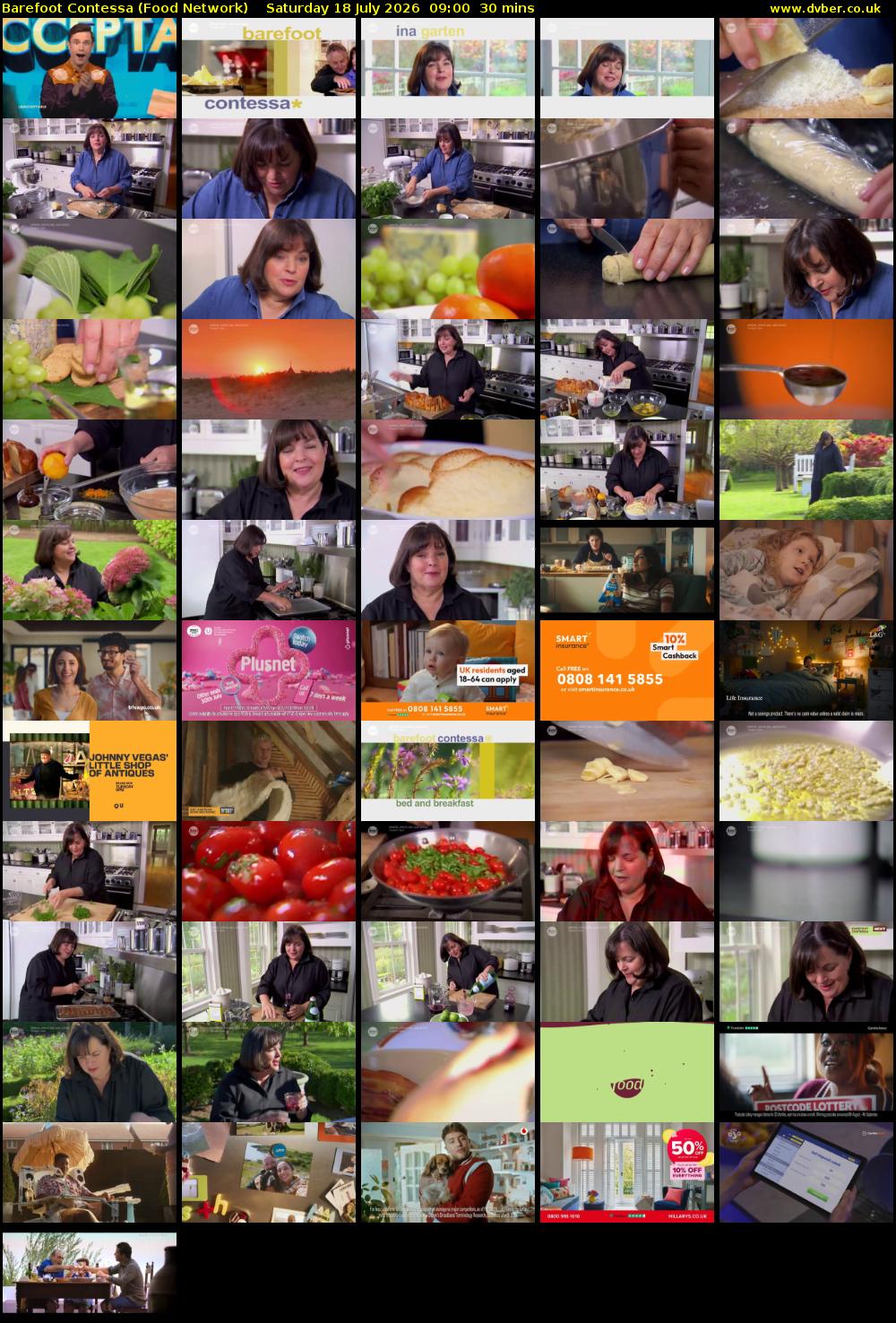 Barefoot Contessa (Food Network) Saturday 18 July 2026 09:00 - 09:30
