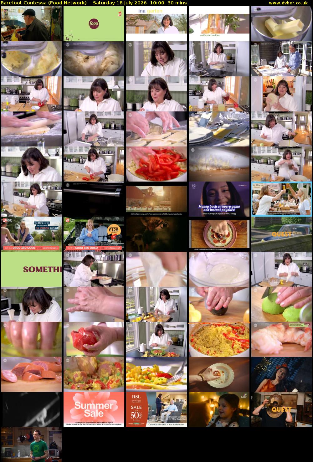 Barefoot Contessa (Food Network) Saturday 18 July 2026 10:00 - 10:30