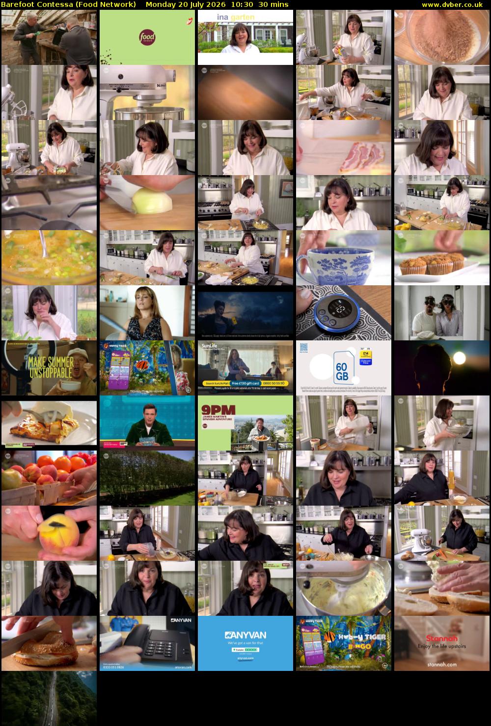 Barefoot Contessa (Food Network) Monday 20 July 2026 10:30 - 11:00