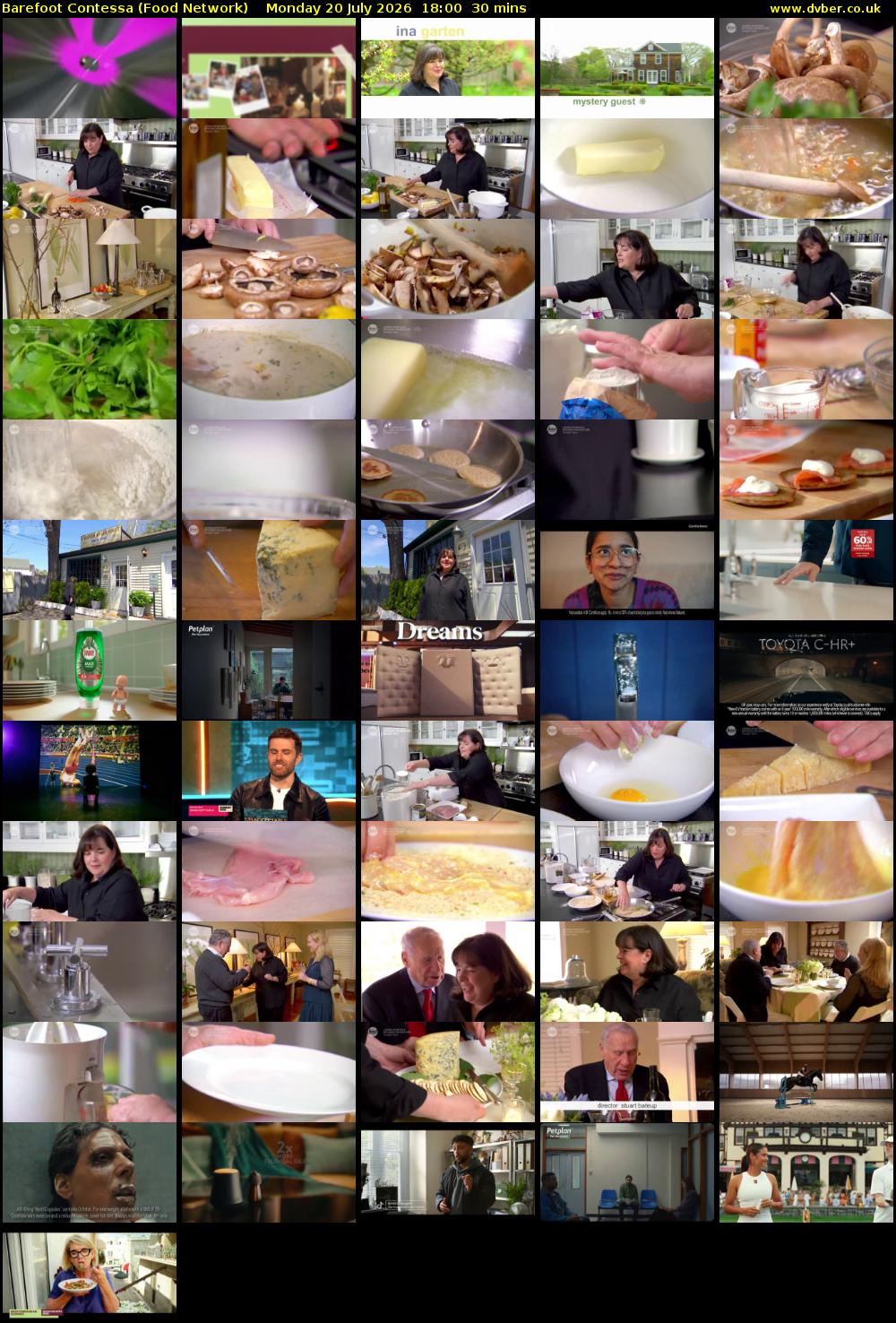 Barefoot Contessa (Food Network) Monday 20 July 2026 18:00 - 18:30